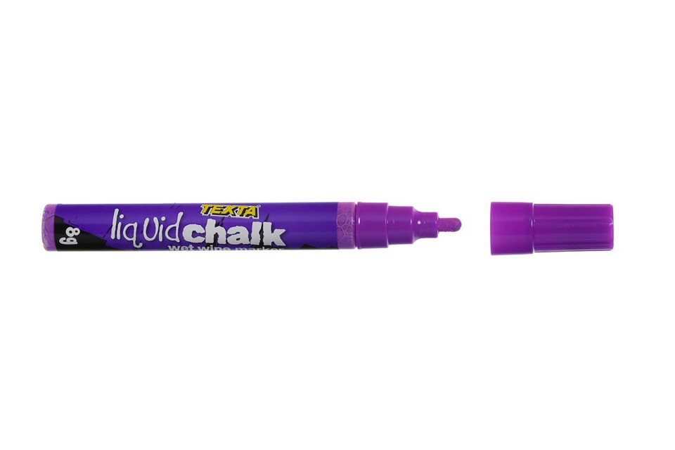 Texta Liquid Chalk Marker Wet-Wipe Bullet Tip 4.5mm Purple