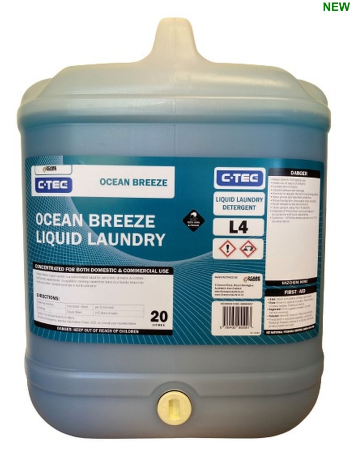 C-TEC Ocean Breeze Liquid Laundry Detergent 20L