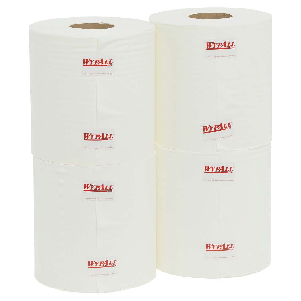 WypAll X70 Centrefeed Roll Wipers 94178 White Carton of 4