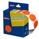 Avery Fluoro Red Dispenser Dot Stickers, 24 mm diameter, 350 Labels (937299) image