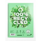 Silvine 100% Recycled Spiral Notebook A5 Ruled 120 Pages image