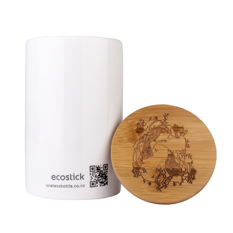 Ecostick Large Ceramic Canister & Lid White Estickcan2