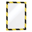 Durable 4944130 Security Yellow/Black Stripe Self Adhesive Frame A4 Pkt 2 image