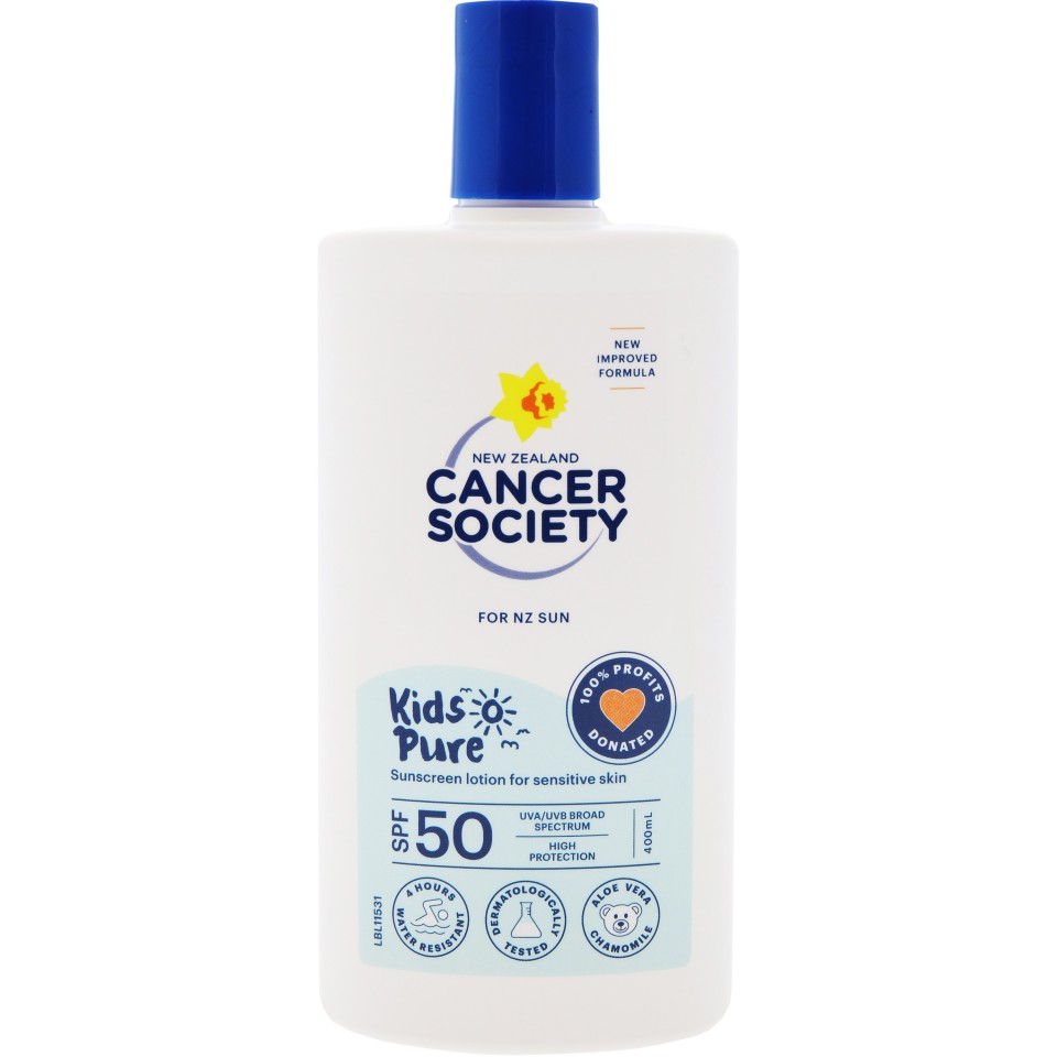 Cancer Society SPF 50 Kids Pure Sunscreen Pump 400ml