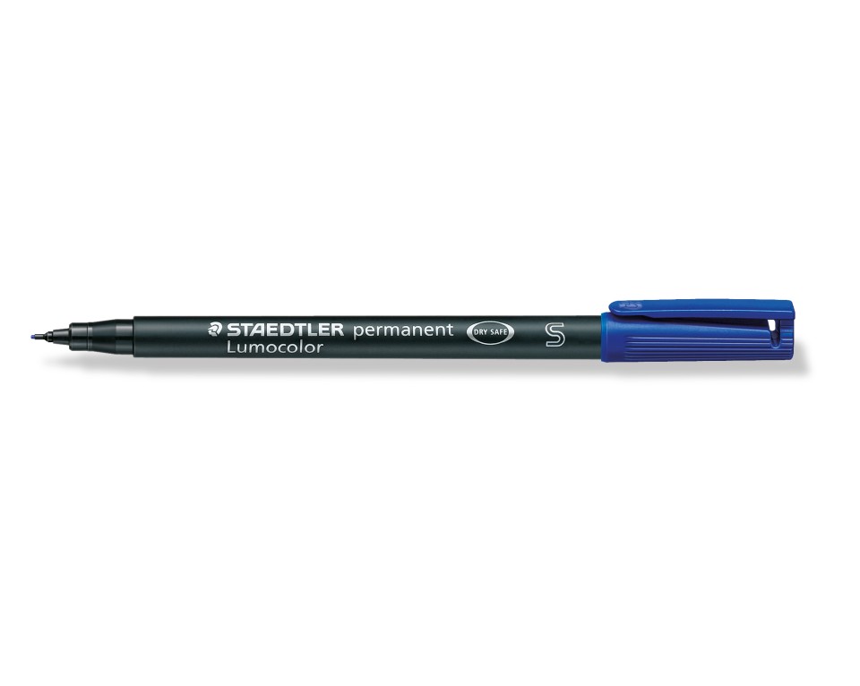 Staedtler Lumocolour Universal Pen Permanent S Blue Pack 10