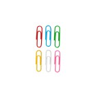 NXP Paper Clips Round Coloured PVC Steel 33mm Box 100 image