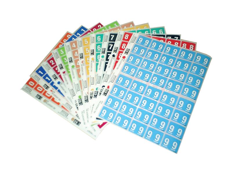 Filecorp C-Ezi Numeric Lateral Labels Numbers 0-9 24mm Set