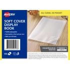 Avery Soft Cover Polypropylene Display Book 20 Pocket A4 Clear Pack 12 image