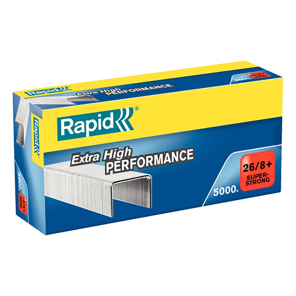Rapid No. 26/8 Staples Super Strong 52 Sheet Box 5000