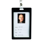 Rexel Card Holder Plastic Portrait Black Pack 6 image