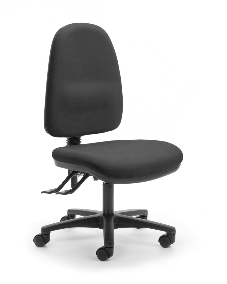 Alpha Task Chair 2 Lever High Back Black