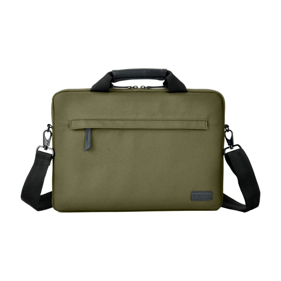EVOL Generation Earth Recycled Laptop Carry Bag Slimline 13 Inch Olive