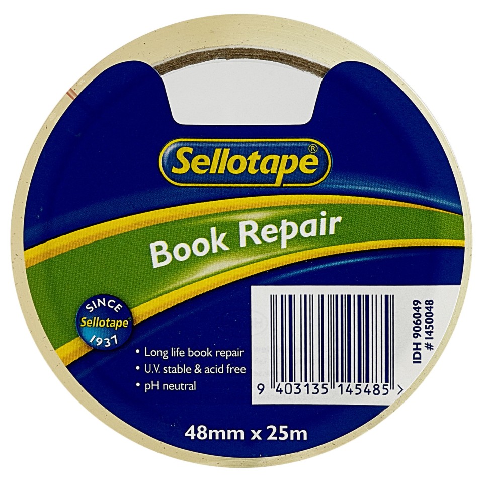 Sellotape Book Repair Tape 48mm x 25m Roll