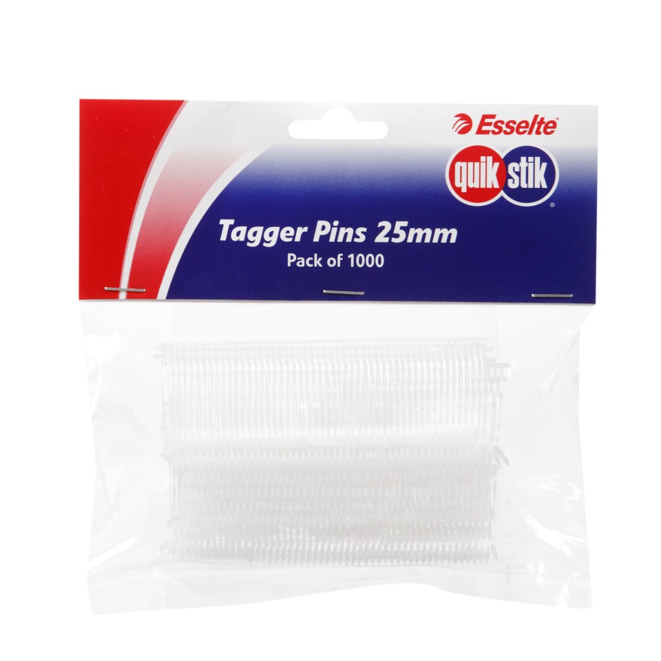 Quikstik Tagger Pins For Esselte Tagger Gun 25mm Box 1000