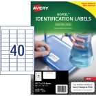 Avery L6145 Nopeel Laser Labels 45.7x25.4mm 40up 10/pk 400 labels/pk image