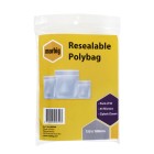 Marbig Resealable Polybag Ziplock Closure 155x180mm 45 Microns Pack 50 image