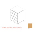 Zealand Mobile 4 Drawer 465(w)x500(d)x660(h)mm 18mm Melamine Panels with Lock Tawa image
