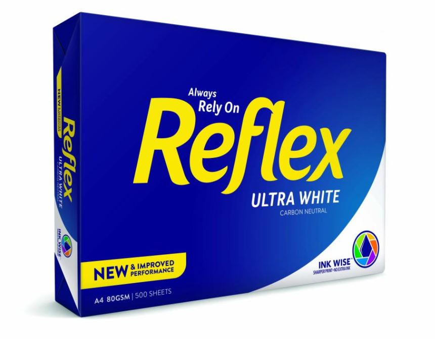 Reflex Ultra White Carbon Neutral Copy Paper 80gsm A4 White Ream 500 Box 5