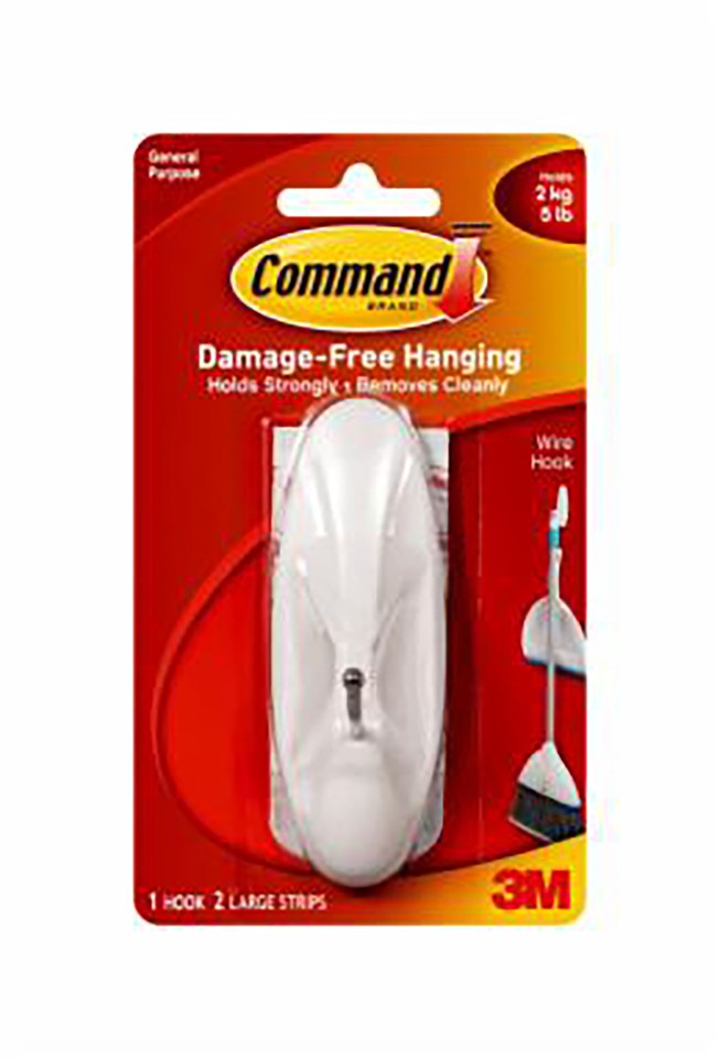 3M Command Wire Hooks 17069 Large 2kg White