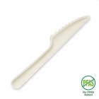 Biopak Compostable Bagasse Sugarcane Knife 150mm White Pack 50 image