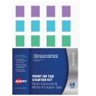 Avery Dividers Print On Tabs Starter Kit A4 White & Coloured Pack 96 image