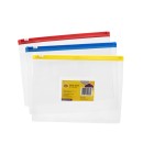 Marbig Document Case With Zip Clear A5 Clear Assorted Colours image
