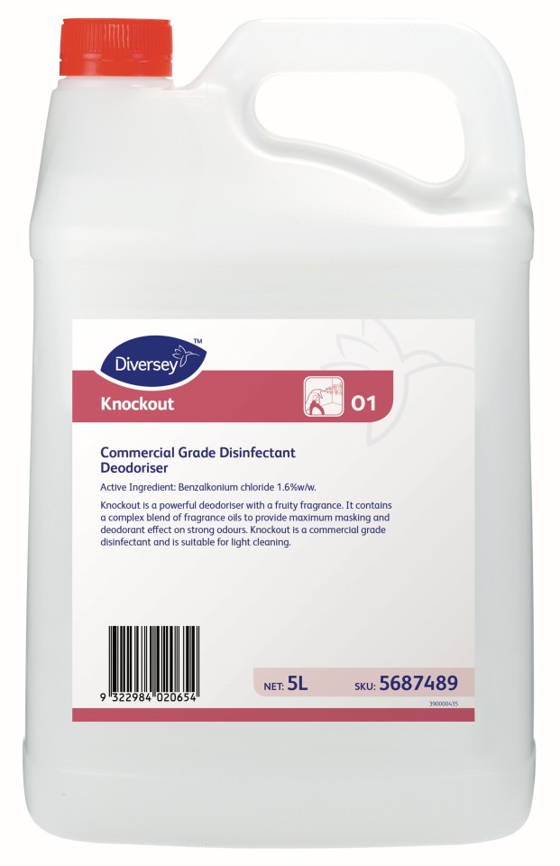 Diversey Knockout Commercial Grade Disinfectant Deodoriser 5L