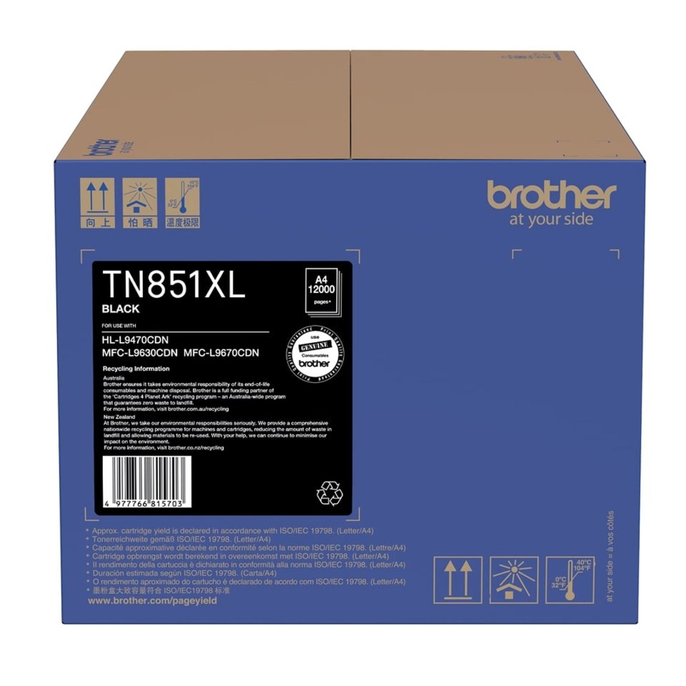 Brother Laser Toner Cartridge TN851XL High Yield Black