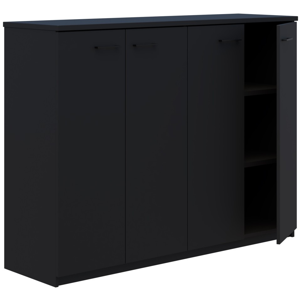 Rapid Storage Cabinet Hinged Door 1600Wx1200H Black