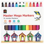 EC Master Mega Markers Assorted Colours Pack 12 image