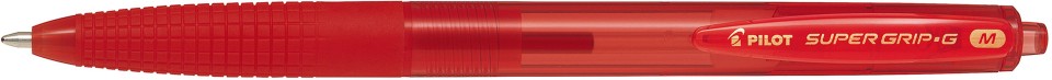 Pilot Super Grip G Ballpoint Pen Retractable Medium 1.0mm Red