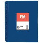 FM Display Book Insert Cover Refillable 20 Pockets A4 Blue image