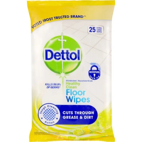Dettol Healthy Clean Floor Wipes Citrus Pack of 25