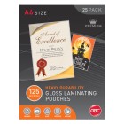 GBC Laminating Pouches Gloss A6 125 Micron Pack 25 image
