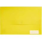 Marbig Polypick Document Wallet Polypropylene Hook And Loop Closure Foolscap Yellow image