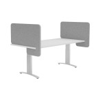Boyd Visuals Acoustic Desk Divider Dark Silvery Grey 540x800mm image