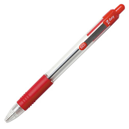 Zebra Zgrip Ballpoint Pen Retractable 1.0mm Red