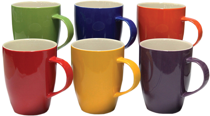 Connoisseur Mug 370ml Assorted Colours Box 6