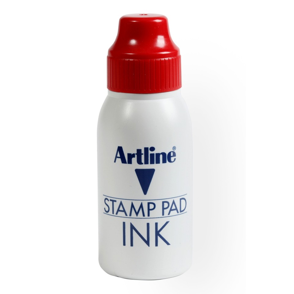 Artline Stamp Pad Ink 110502 50ml Bottle Red