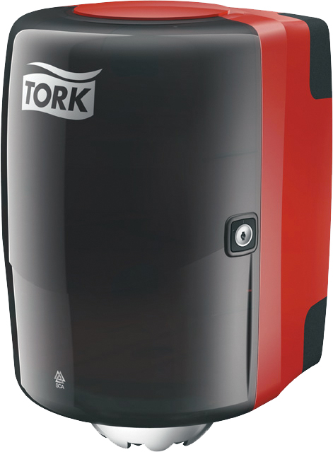 Tork W2 Maxi Centrefeed Dispenser Red & Black 653008