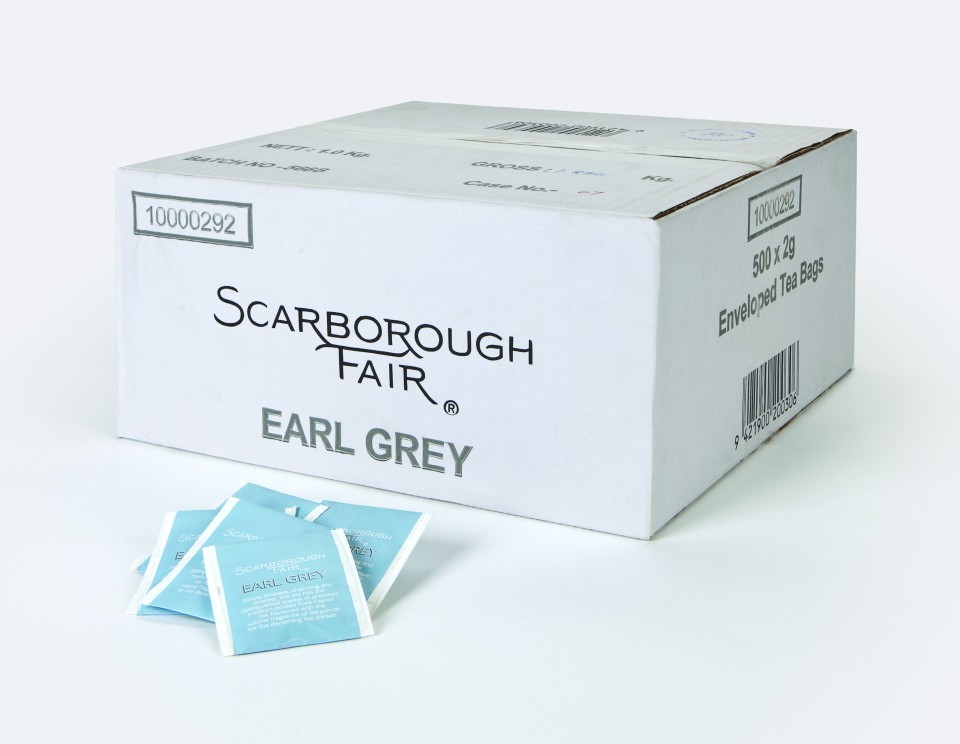 Scarborough Fair Fairtrade Earl Grey Tea 500 Enveloped Bags
