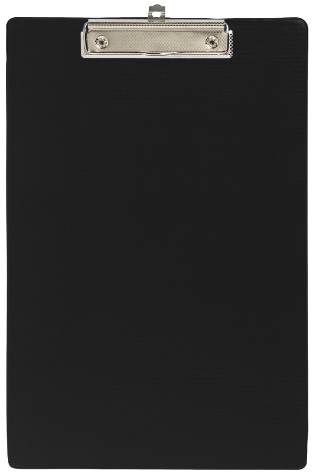 Clipboard PVC Single Foolscap Black Each