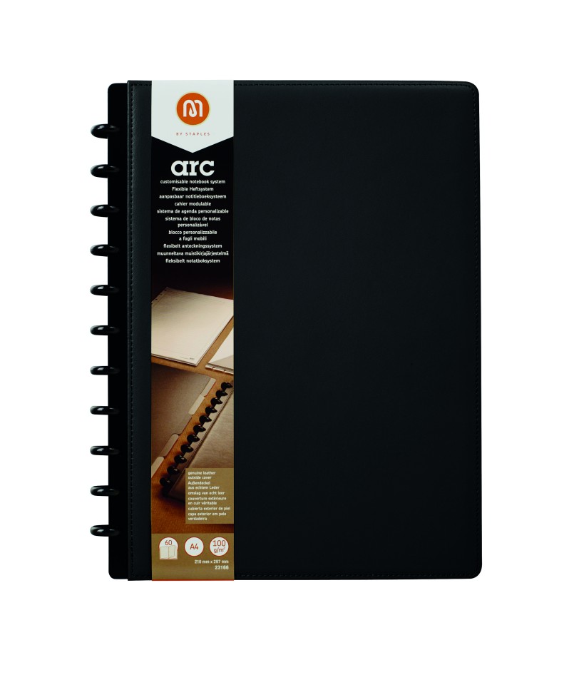 Arc Leather Notebook A4 Black