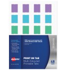 Avery Dividers Print On Tabs A4 Multicoloured Pack 48 image