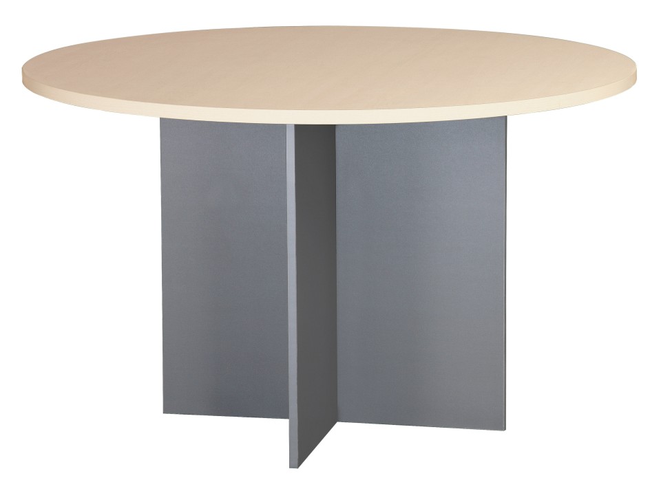Knight Eko Meeting Table 1200(Diameter)x730(h)mm Nordic Maple/Silver