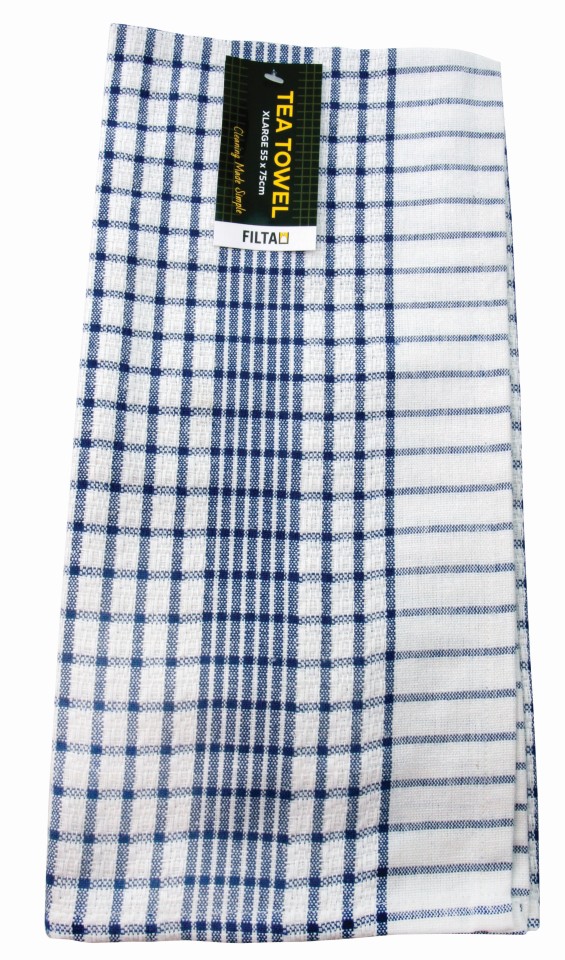 Filta Cleaning Products Tea Towel Commercial Cotton XL Blue
