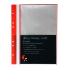 OSC Binder Display Book 20 Pocket A4 Red Pack 10 image