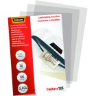 Fellowes Laminating Pouches Gloss 67 x 99mm 125 Micron Pack 50 image
