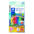 Staedtler Noris Aquarell Coloured Pencils Watercolour Assorted Colours Pack 12 image