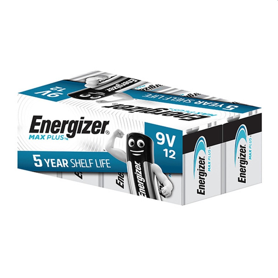 Energizer Max 9V Battery Alkaline Pack 12